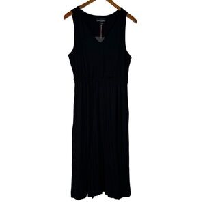 Cynthia Rowley NWT Black Knit Sleeveless Midi Dress Size Large